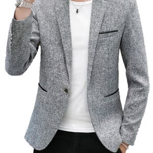 Mens Suits Blazers Fashion Casual Cotton Slim Korea Style Suit Masculino Male Jacket Clothing Plus Size 4XL 220927