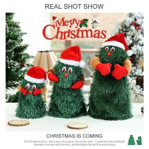 Plush Dolls 1 Pc Toy Electric Singing Dancing Christmas Tree s Doll Merry Decorations For Children 220924