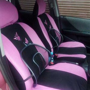 Новая 9/4 ПК/установленная подушка для автомобильного сиденья Universal Automobiles Seat Interior Trim Universal Covers Emelcodery Style Pink Purple