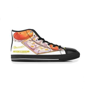 Scarpe personalizzate fai-da-te Tela classica Taglio alto Skateboard casual triplo nero Accetta personalizzazione Stampa UV sneakers sportive da uomo da donna taglia impermeabile 38-45