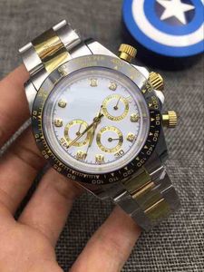 Titta på automatiska mekaniska män Fashion Guld rostfritt stil stål med 40 mm importerad rörelse lysande vattentät grossisto2m4