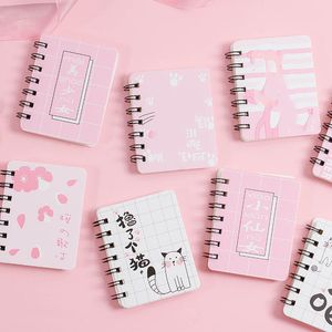 ANMÄRKNINGAR Söt Pink Panther Memo Pad Korean Stationery Student Rollover Coil Notebook Portable Small Book School Supplies Ho 220927