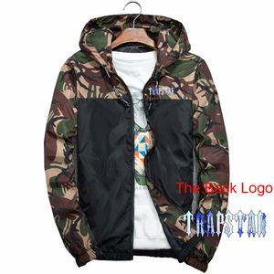 Jaquetas masculinas Trapstar London Mangas compridas masculinas Splicing Camuflagem Windbreaker Jaquetas Sporting Slim Zipper Hoodies Casacos Roupas 220926 833