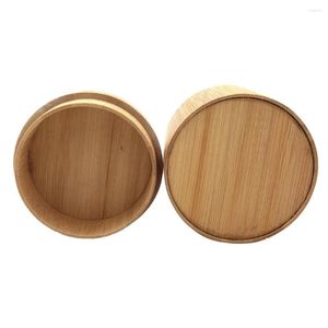 Watch Boxes Natural Bamboo Case For Cylinder-shaped Watches Travel Jewelry Box