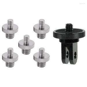 Tripods 5pc 1/4 بوصة من الذكور إلى 3/8 محول المسمار الملولب مع حامل الكاميرا لتحويل 1/4-20