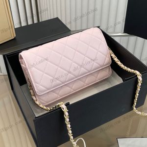 Womens Caviar Presh Long Wallet Wholet Leather Right Flap Bag Classic Diamond Diamond Aurty Chain Crossbody Counter Card Card Resembags Pocket 19x12cm