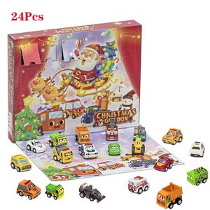 Artigos de Brinquedos de Natal Advent Calendar Caixa Cega 24Pcs CarMarine Animal Gift Boxs Kid Xmas Countdown Children Surprise Souvenir 220924