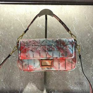 Torebki wieczorowe 2022 Tie Dye Bagietka Torba Tote Clutch Torebka Haft Cekiny Dekoracje Kobiety Materiałowe torby na ramię Torebka Crossbody Portfele Flap Wallet