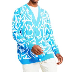 Männer Pullover Herbst Winter Übergroße Strickjacke Stricken Streetwear Lose Top Hip Hop Cartoon Muster 220927