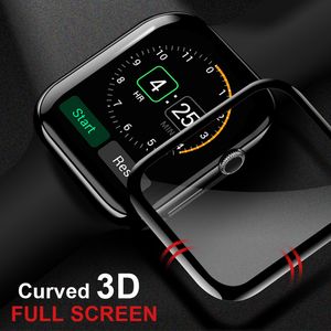 Screen Protector Film for Apple Watch Ultra SE Series 8 7 49mm 41mm 45mm 40mm 44mm 3D Curved Tempered Glass 9H Explosion Full Glue Cover Protective Guard Film on Sale