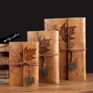 メモ帳A7 A6 A5 Travelers Vintage Notebook Pu Leather Blank Kraft Diary Note Book Book Journal Sketch Book Stationery School Office Supplies 220927