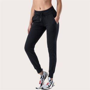 Lululemen Womens ll Women Yoga Ninth Pants Push Fitness Legings Soft High midje höftlyft Elastiska avslappnade joggingbyxor 7 C