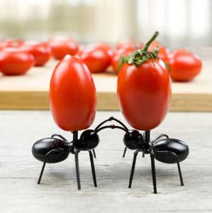 Yaratıcı Parti Karınca Serisi Kürdan Serisi Instrictious Yemek Takımı Karınca Meyve Çatal Cupcake Decorn Hediyeler 12 PCS/Kutu