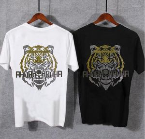 Men's T Shirts Two Side Designer T-shirt Men Diamond Oversize Tshirts Cotton Streetwear Brand