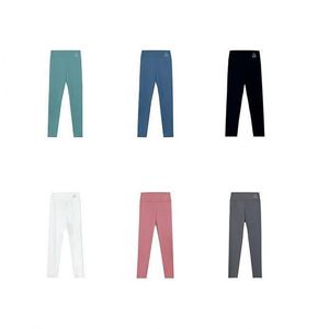 Barnflickor solida leggings barn mager byxor danskl￤der beskurna byxor gr￥ vit rosa bl￥ leggings 20220927 e3