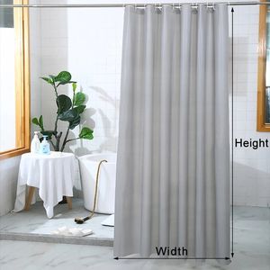 Shower Curtain Bathroom Curtains Waterproof Modern Pattern Bathroom Cover with Hooks Solid Color