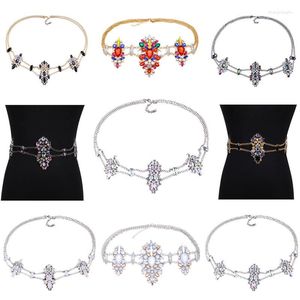 Pasy 2022 Crystal Belt Body Saile Kobiety Summer Sexy Bikini Beach Paist Charms Vintage Dress Pase