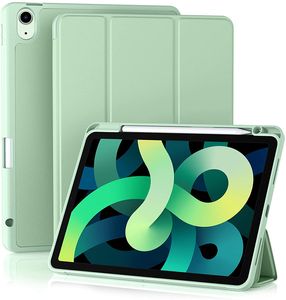 Capa para iPad 10.2 10th 9th 8th 7th 9.7 5/6th Air 2/3/4 10.5 10.9 Pro 11 Mini 6 5 4 3 2 1 Slim Smart Case Soft Back Cover com porta-lápis