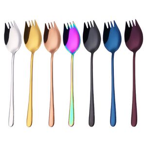 Rake colher fork maçaneta longa maçaneta aço inoxidável cozinha home kitning hallware macarrão