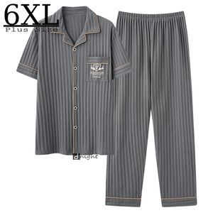 Herren-Nachtwäsche, Herren-Pyjamas, 6XL, Nachtwäsche-Sets, lange Hosen, große Größe, Heimkleidung, Baumwolle, Nachtwäsche, Pyjama, Homewear, Pijamas, Pyjamas, 5XL, Schlafoberteil 220924