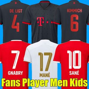 22 23 Bayern Munich soccer jersey DE LIGT TEL SANE 2022 2023 football shirt HERNANDEZ GORETZKA GNABRY camisa de futebol top thailand kids kits