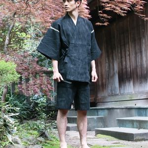 Herren-Nachtwäsche, Sommer, 95 % Baumwolle, japanischer Stil, Kimono-Pyjama-Sets für Männer, kurzärmelige Schlaf-Lounge-Nachtwäsche, Mann-Kimono Yukata A52511 220924