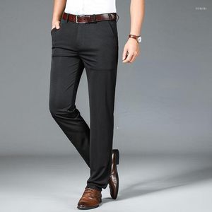 Men's Suits 2022 Men's Spring Summer Straight Tube Formal Trousers Men Middle-aged Business Casual Pants Male Thin Loose A256