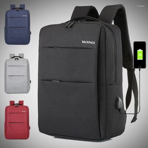 Backpack Men Men USB Charging Male Casual Bag Teenager Estudante ombro masculino Laptop de viagem de negócios de grande capacidade