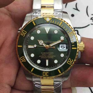 Luxury Mens Mechanical Watch Gold Green Steel Water Ghost Automatyczne genewy dla mężczyzn Szwajcarskie zegarek
