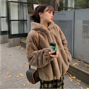 Women Fur Faux Winter Coat Kurtka S Fu Streetwear 220927