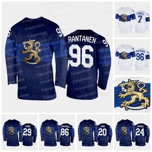 GLA Thr Team Finland 2022 Winter Hockey Jersey Harri Pesonen Leo Komarov Markus Granlund Mikko Lehtonen Saku Maenalanen Valtteri Filppula Miro