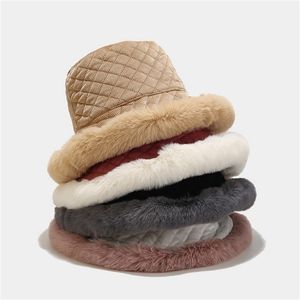 Czapki czapki faux futra czapka dziewczęta solidne miękkie pogrubione futrzane berety hat lady elegancki zimowy wiatr na zewnątrz ciepły 220927