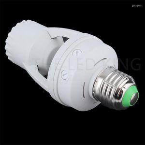 Lamphållare Hög känslighet PIR Human Body Motion Sensor LED med kontrollomkopplare Lampa uttag lämplig för E27 skruvlampor