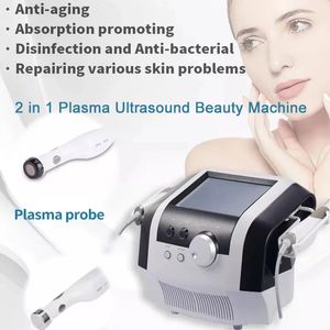 2 I 1 hudv￥rd sk￶nhetsutrustning plasma hudf￶ryngring akne borttagning ansikte lyft ultraljudsanordning ansiktsf￶rbundet rynka remover f￶r spa -anv￤ndning