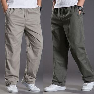 Męskie spodnie męskie Casual Cargo Bawełniane spodnie męskie luźne proste sprężyste prace spodnie marka pasa joggery męskie super duże rozmiar 6xl 220924