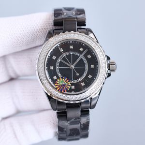 Ceramiczne zegarki Kobiety automatyczne zegarki mechaniczne 38 mm Sapphire Wristwatch Waterproof Montre de Luxe Prezenty