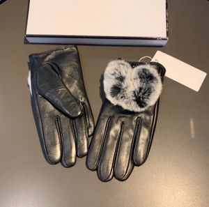 Glove Luxury Windproof Warm Top Quality CH Designer Gloves Leather Glove Ladies Sheepskin Rabbit Fur Winter Mitten For Women Quality European Size T0P Quality 002