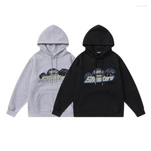 Men's Hoodies London Fleece Thick Hoodie Men Woman Blue Tiger Towel Embroidery Shooters Pullovers High Quality Hooded Sweatshirts