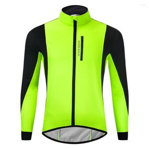 Kurtki wyścigowe Mężczyzn Kolarstwo zima kurtka termiczna wiatrowoodporne rower z długim rękawem rower rowerowy płaszcz wiatrowy Outdoor Sportswear Męskie spodnie