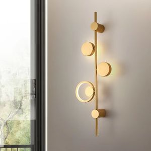 Современная гостиная светодиодная лампа скандинавская металлическая настенная настенная шкала домашний внутренний декор осветительный приспособление