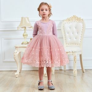 소녀의 드레스 멍청이 여자 겨울 브랜드 뒷모습 십대 파티 유니콘 공주 어린이 의상 아이의 의상 핑크 3 8T 220927