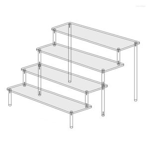 Haken 3/4 Schicht Acryl Display Stand Abnehmbare Leiter Regal Rack Action Figur Spielzeug Modell Party Schmuck Organizer