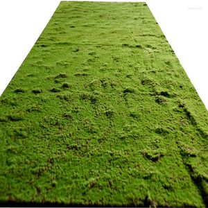 Decorative Flowers Artificial Moss Plants Lawn Wall Turf Grass Carpet Mat Roll Decor For Outdoor Room Home Shop Wedding Garden Micro