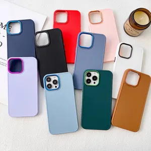 Novo capa de telefone com grooved grooved de TPU macio DIY para iPhone 11 12 13 14 Pro Max XS x Xr 7 8 Plus Casos de silicone