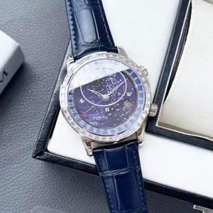 Grandes complicações Casais Cuidam para os relógios mecânicos automáticos do Man Geneva Starry Sky Noctilucent Set Auger Official Réplica Designer Wristwatch 108