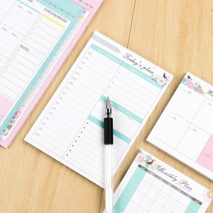 Notas 50Sheets Kawaii Papelaria Daily Weekly Planner Agenda Escolar Diário Memorando A4 A5hand Rasgar Office Office Shows Supplies 220927