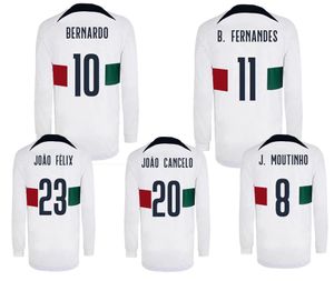 10 BERNARDO Langarm 22-23 Maßgeschneiderte Fußballtrikots Benutzerdefinierte 8 J.MOUTINHO 14 WILLIAM 3 PEPE 11 B.FERNANDES Fußballtrikot