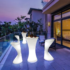 Wedding Party Decoration 16 Colors Changing LED Luminous Furniture Bar Table Nightclub Stool For Outdoor Indoor Holiday