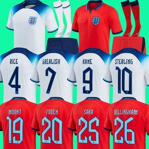 2022 Kane Sancho Grealish Soccer Jerseys Engeland Sterling Rashford Foden Chilwell Saka Football Shirts 23 23 Men Kids Kits Uit Custom Name Number