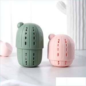 Bathroom Storage Organization Cactus Design Sile Makeup Sponge Holders Stand Egg Drying Holder Bracket Soft Make Up Puff Cosmetic Dr Dhcb4